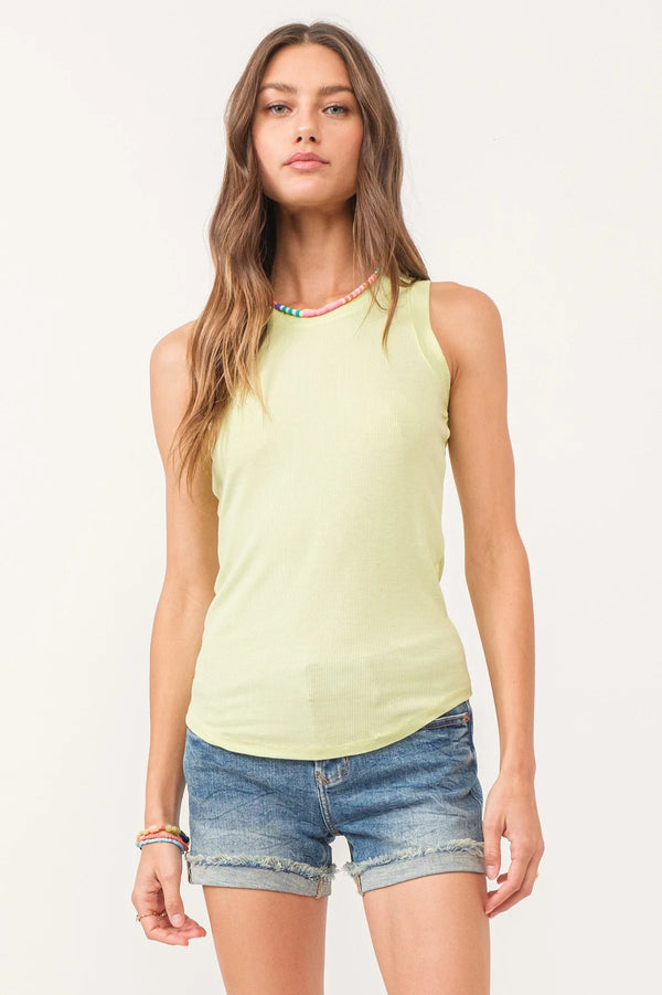 Another Love Cleo Pale Lime Tank Apparel & Accessories - The Attic Boutique