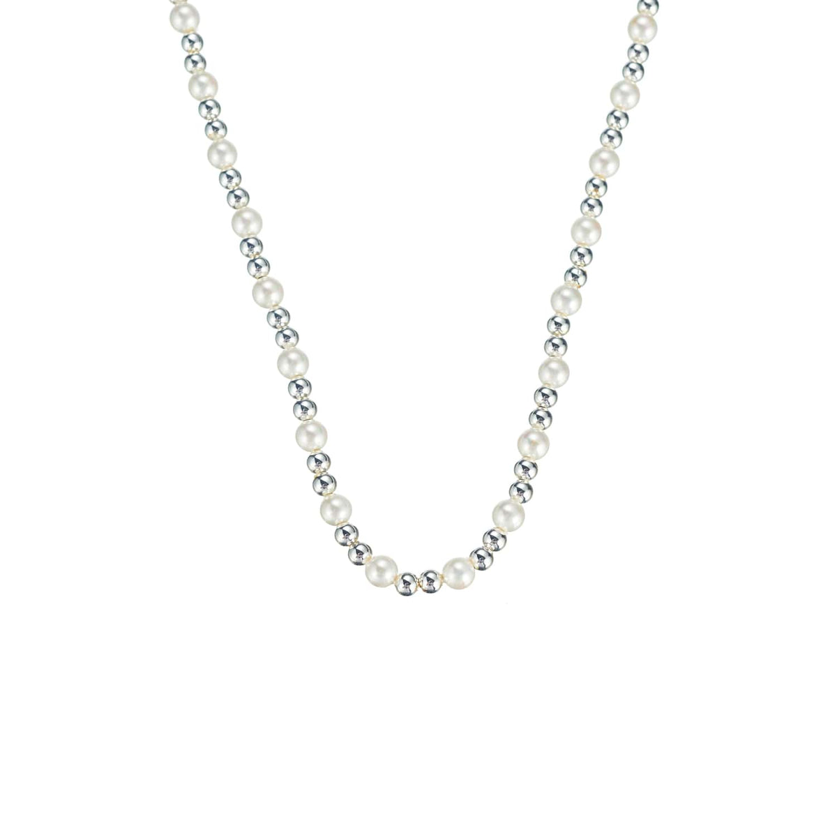 Natalie Wood Designs Adorned Pearl Mini Beaded Necklace in Silver  - The Attic Boutique
