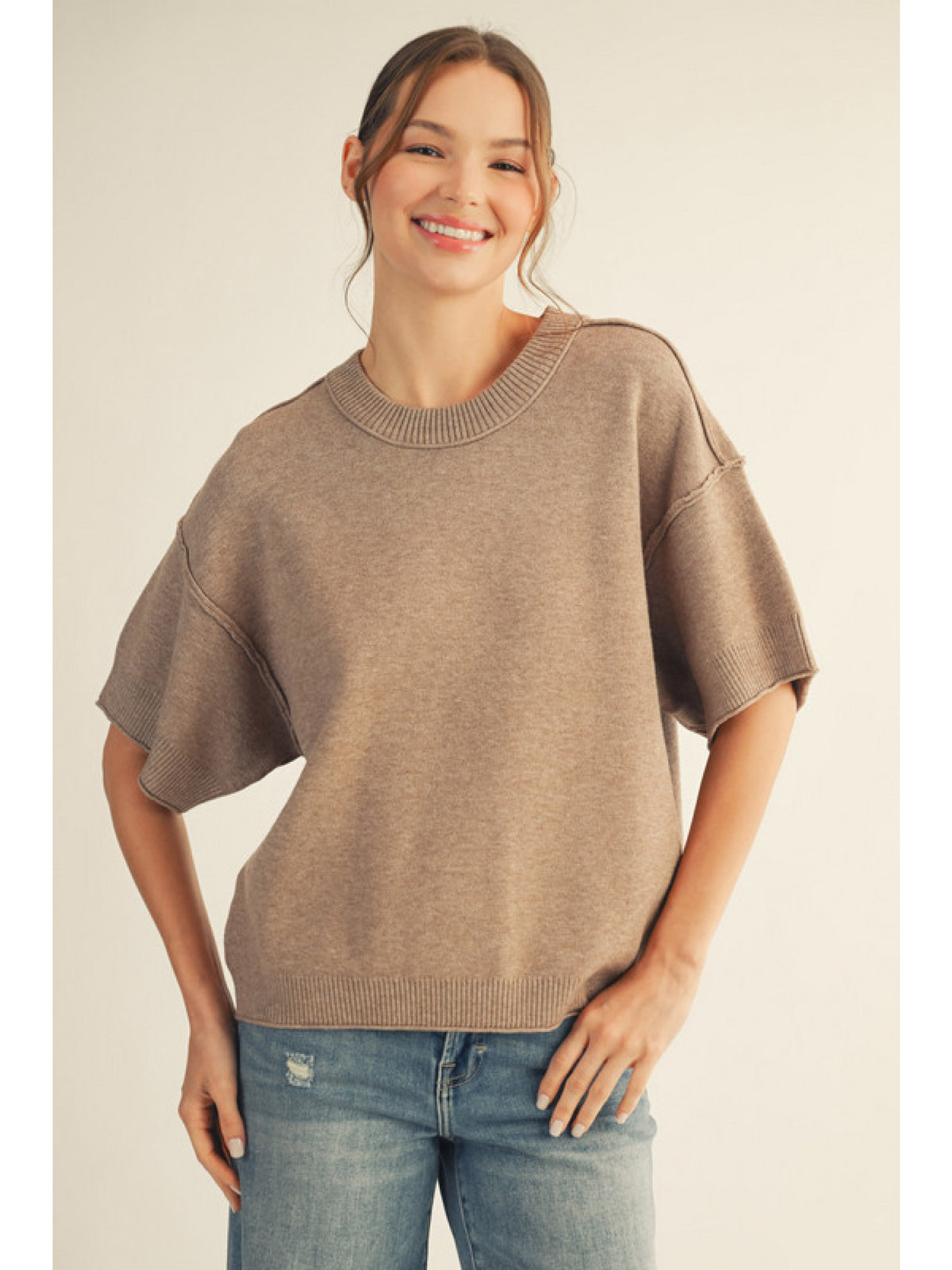 The Attic Boutique Camille Mocha Top  - The Attic Boutique