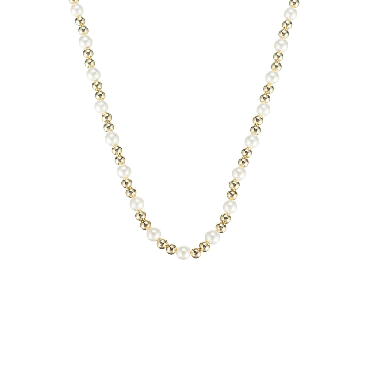 Natalie Wood Designs Adorned Pearl Mini Beaded Necklace in Gold  - The Attic Boutique
