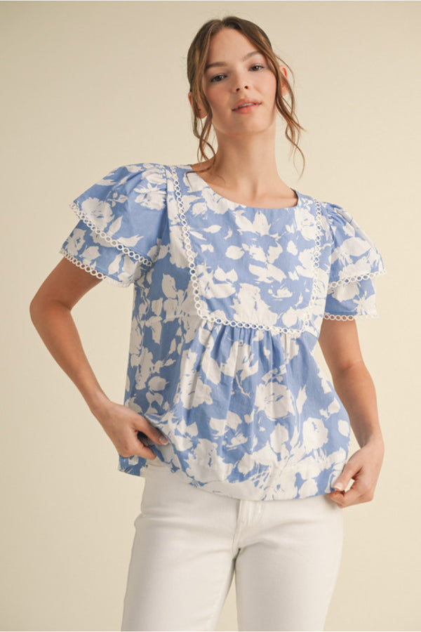 Jodifl Baby Doll Floral Top - The Attic Boutique