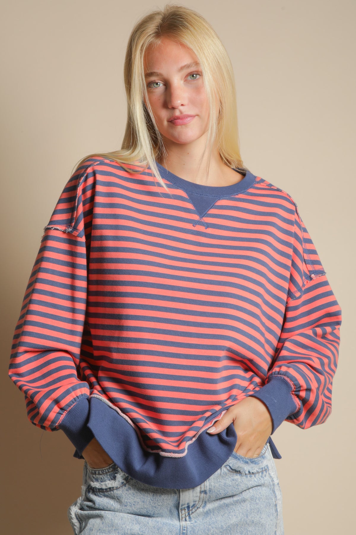 The Attic Boutique Janae Stripe Top  - The Attic Boutique