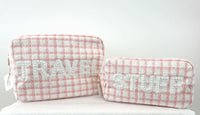 Beauty Stash Pink Tweed "Stuff" Bag  - The Attic Boutique