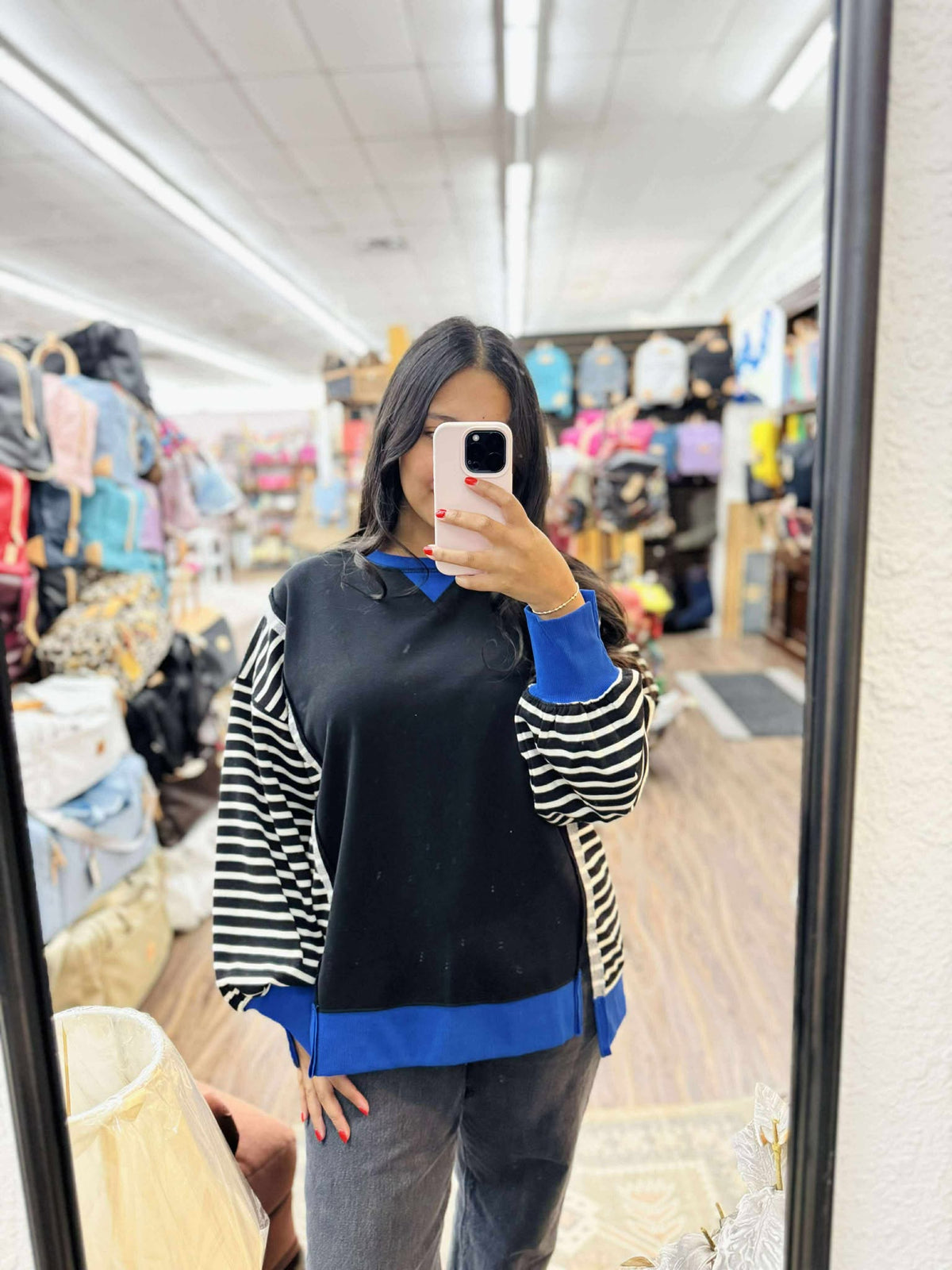 Very J Ivy Casual Stripe Top  - The Attic Boutique