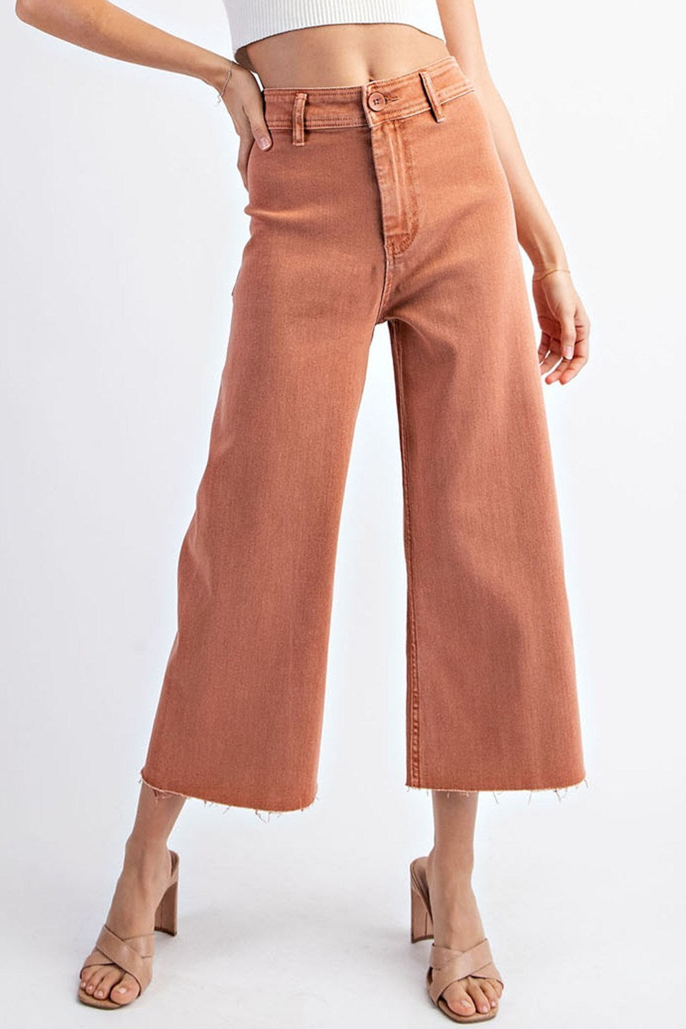 ee:some Salmon Straight Leg Pants  - The Attic Boutique