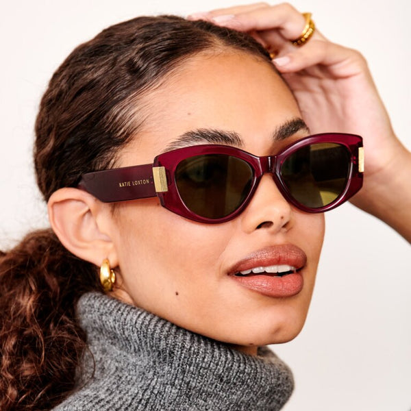 Katie Loxton Rimini Sunglasses in Deep Red - The Attic Boutique
