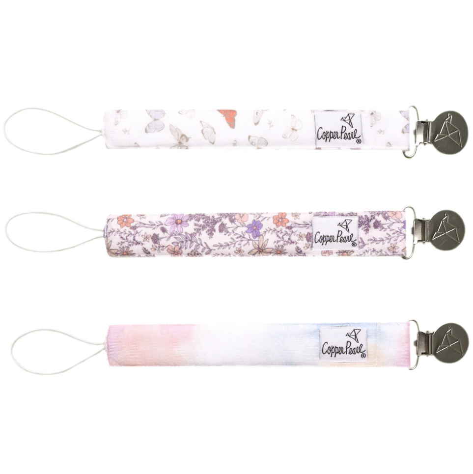 Copper Pearl Flora Binky Clips  - The Attic Boutique