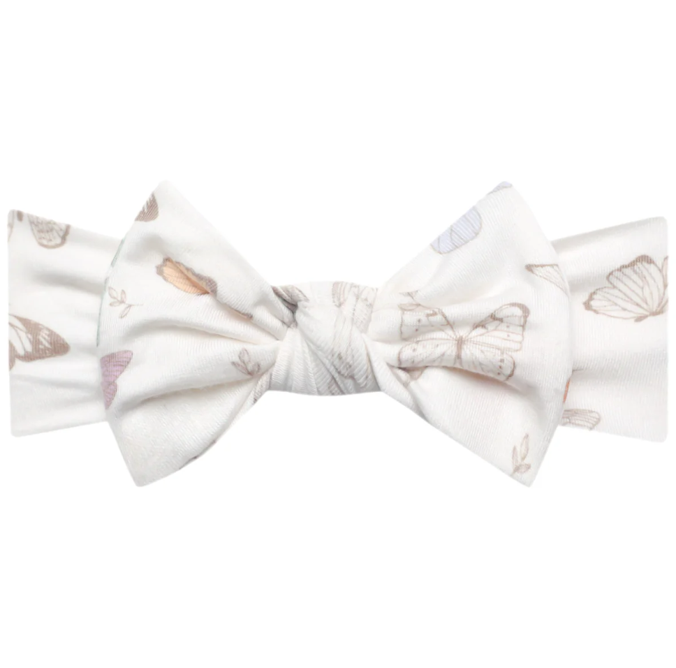 Copper Pearl Luna Knit Headband Bow  - The Attic Boutique