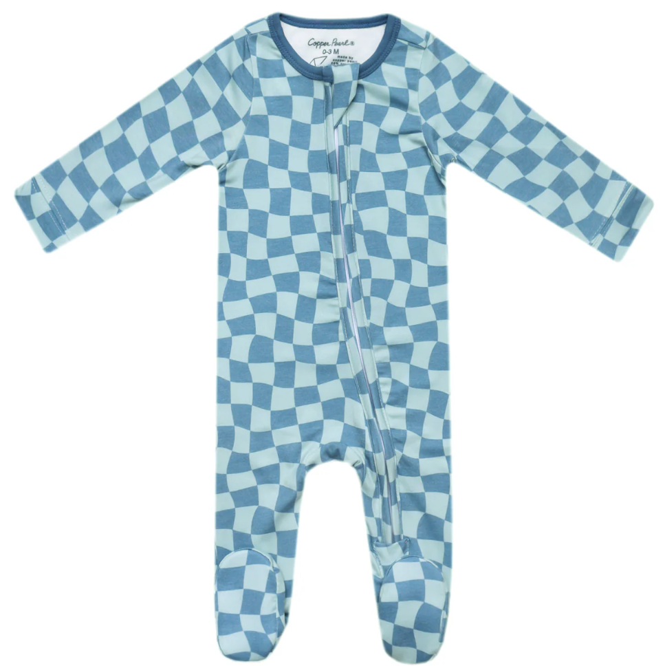 Copper Pearl Miles Zip-Up Footie Pajama  - The Attic Boutique