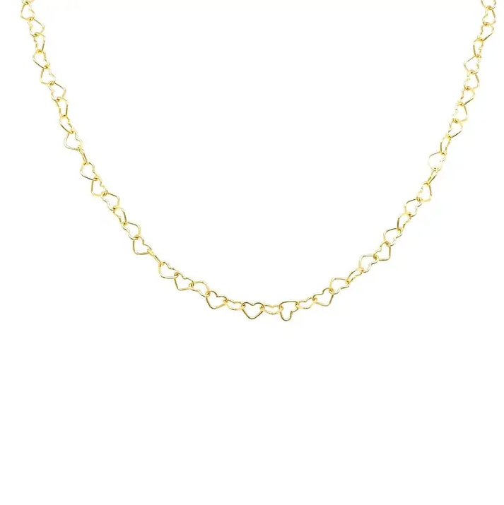 Natalie Wood Design Adorned Heart Layering Necklace in Gold  - The Attic Boutique