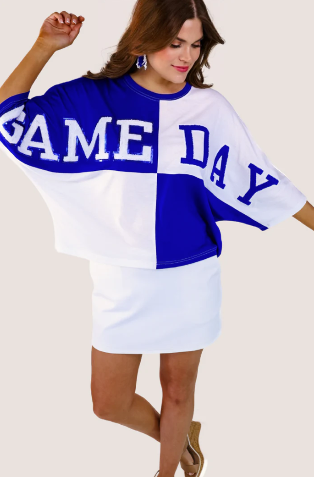 Jess Lea Beauty Gameday Block Top  - The Attic Boutique