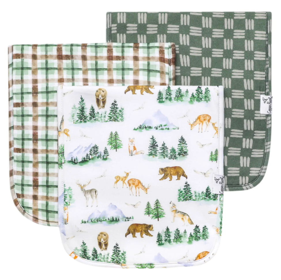 Copper Pearl Grayson Burp Cloth Set (3-Pack)  - The Attic Boutique