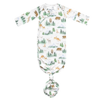 Copper Pearl Grayson Newborn Knotted Gown  - The Attic Boutique