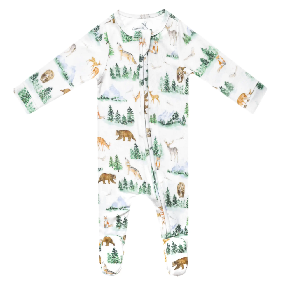 Copper Pearl Grayson Zip-up Footie  - The Attic Boutique