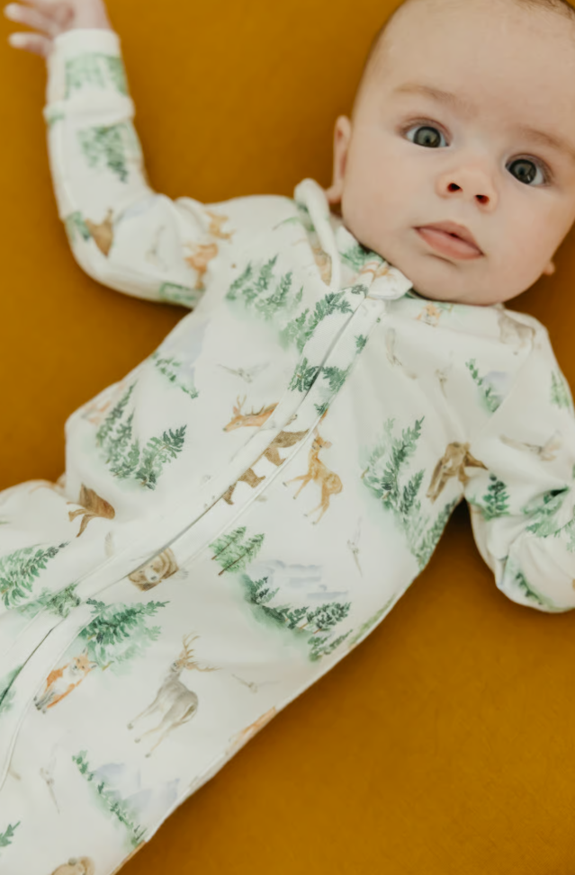 Copper Pearl Grayson Zip-up Footie  - The Attic Boutique