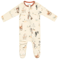 Copper Pearl Montana Zip-up Footie  - The Attic Boutique