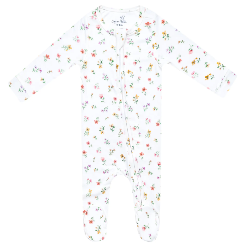 Copper Pearl Eloise Zip-up Footie  - The Attic Boutique