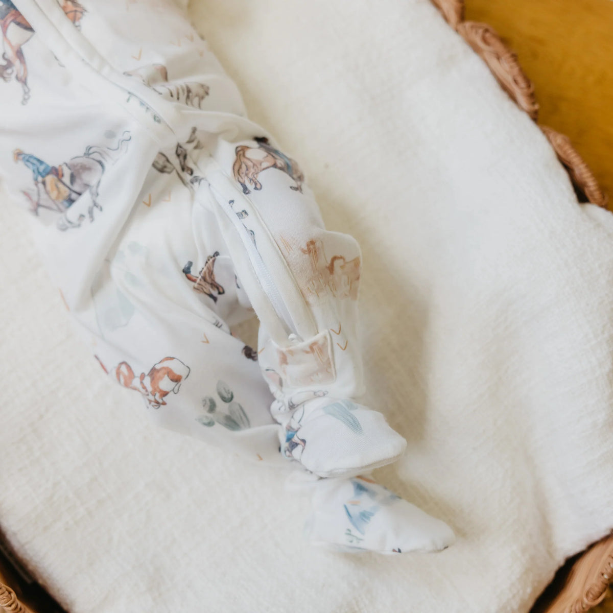 Copper Pearl Boone Zip-Up Footie Pajama  - The Attic Boutique