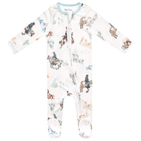 Copper Pearl Boone Zip-Up Footie Pajama  - The Attic Boutique