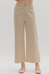 Entro Stone Wide Leg Pants  - The Attic Boutique