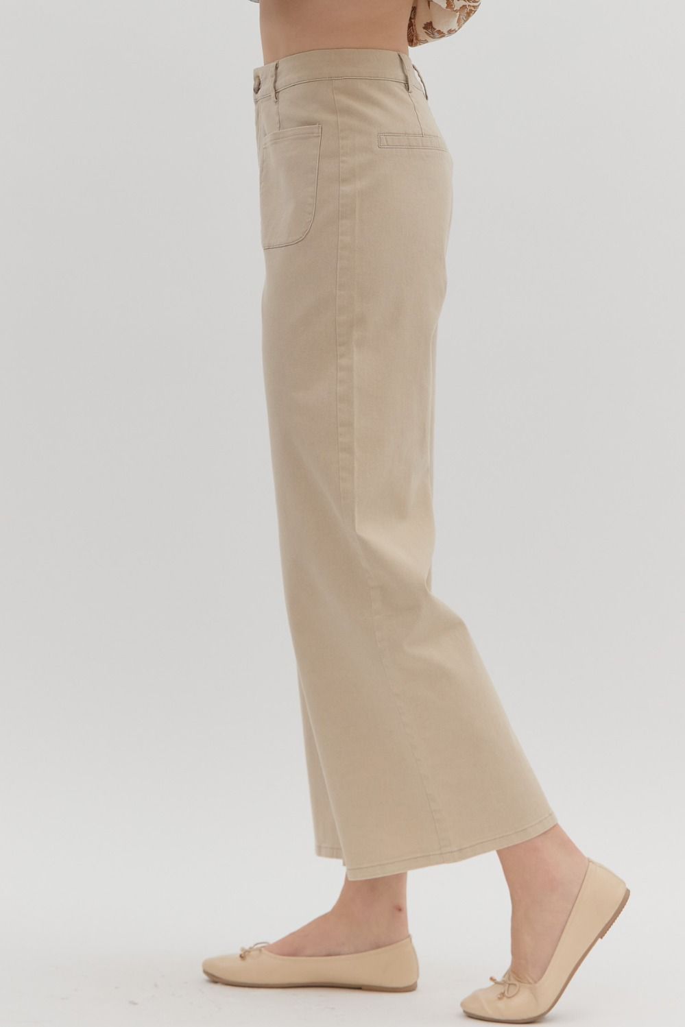 Entro Stone Wide Leg Pants  - The Attic Boutique