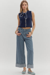 The Attic Boutique Denim Mid-Rise Pants  - The Attic Boutique
