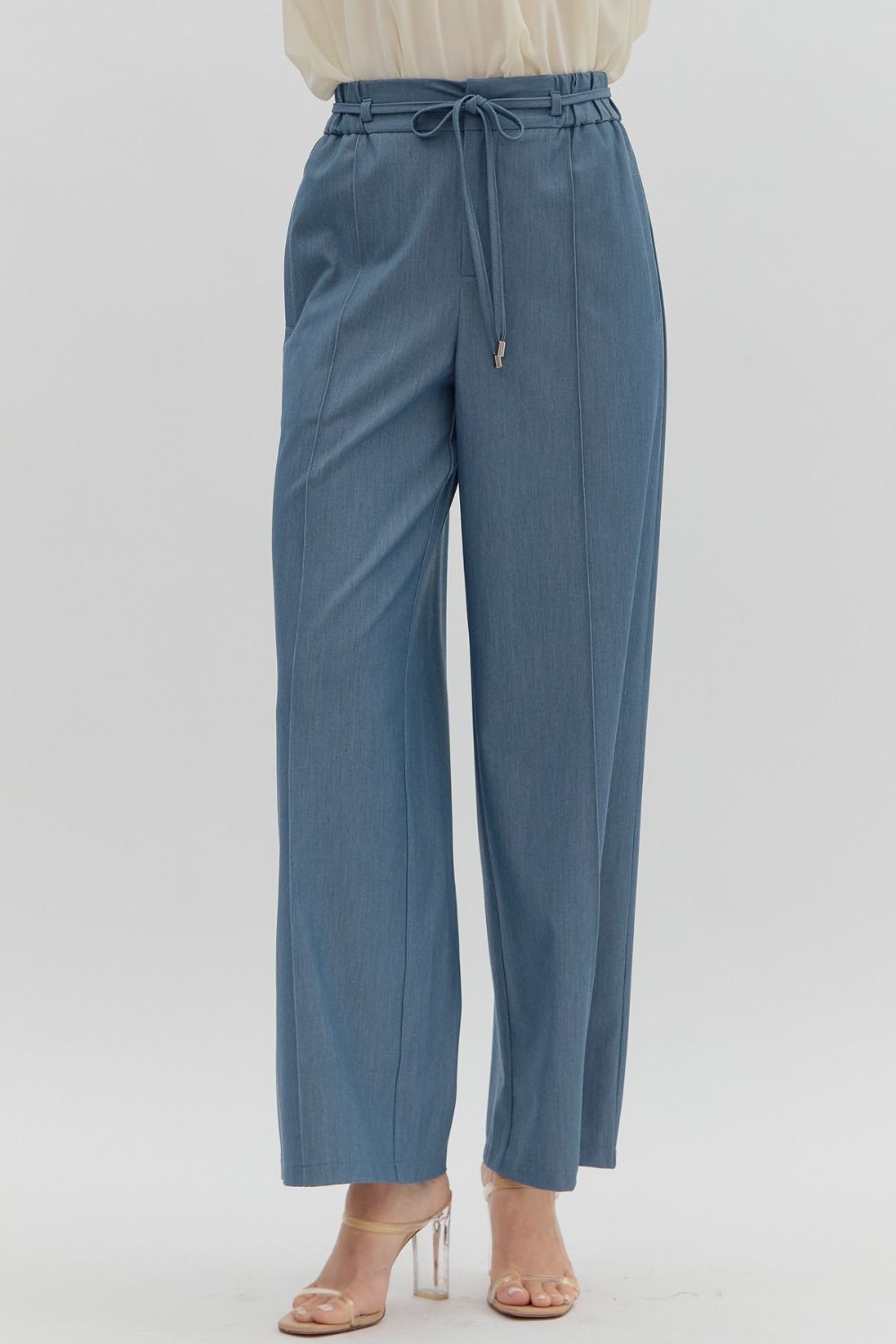 The Attic Boutique Denim Straight Leg Pant  - The Attic Boutique