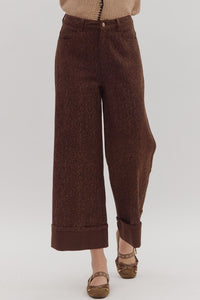Entro Brown Leopard Pants  - The Attic Boutique