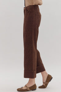 Entro Brown Leopard Pants  - The Attic Boutique