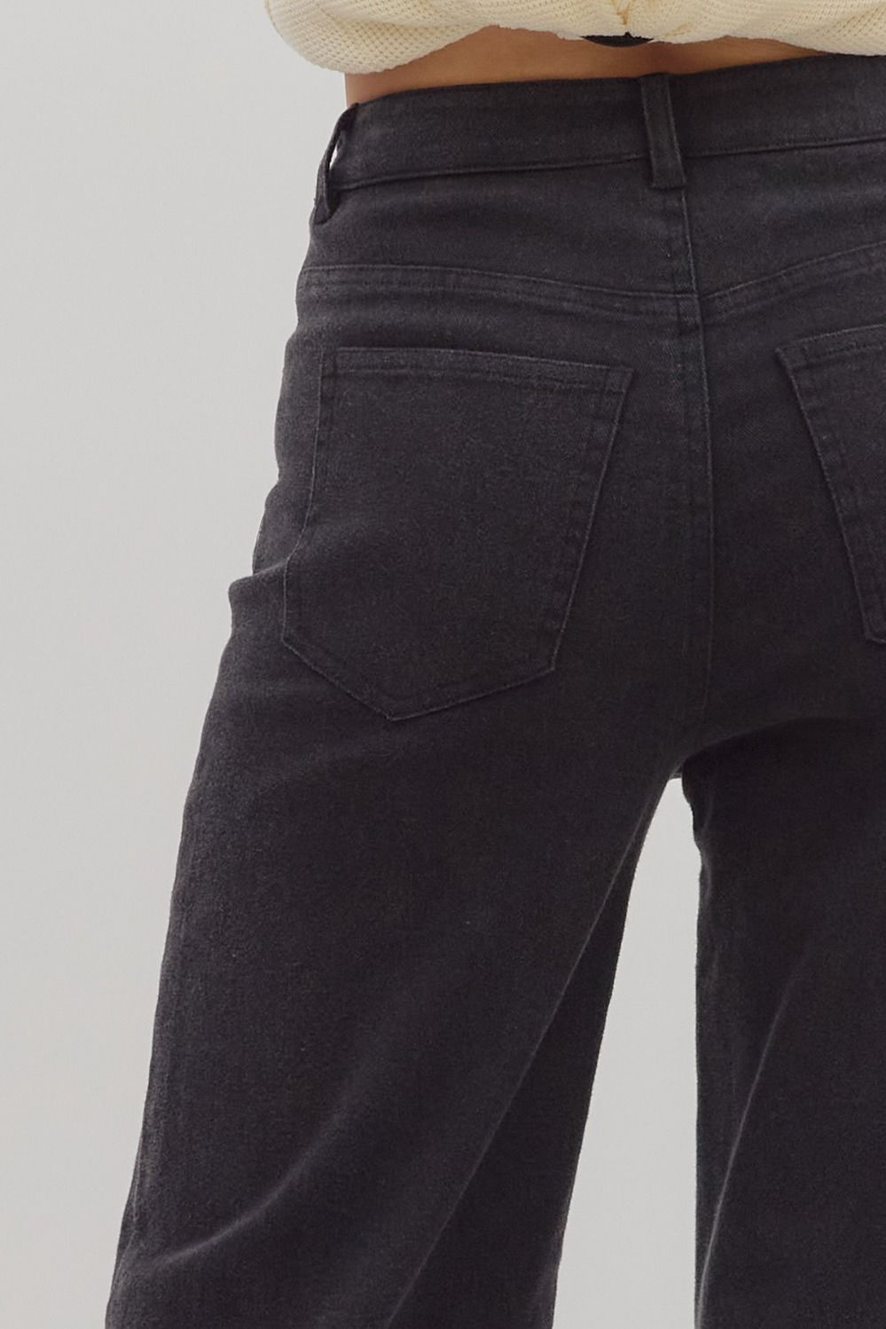 Entro Black Wide Leg Jeans  - The Attic Boutique