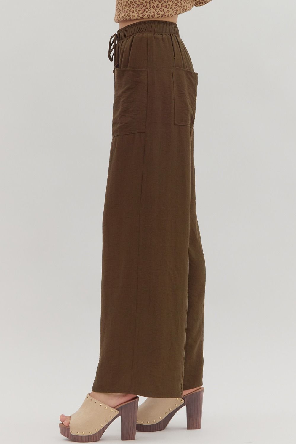 Entro Flora Brown Pants  - The Attic Boutique