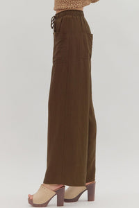 Entro Flora Brown Pants  - The Attic Boutique