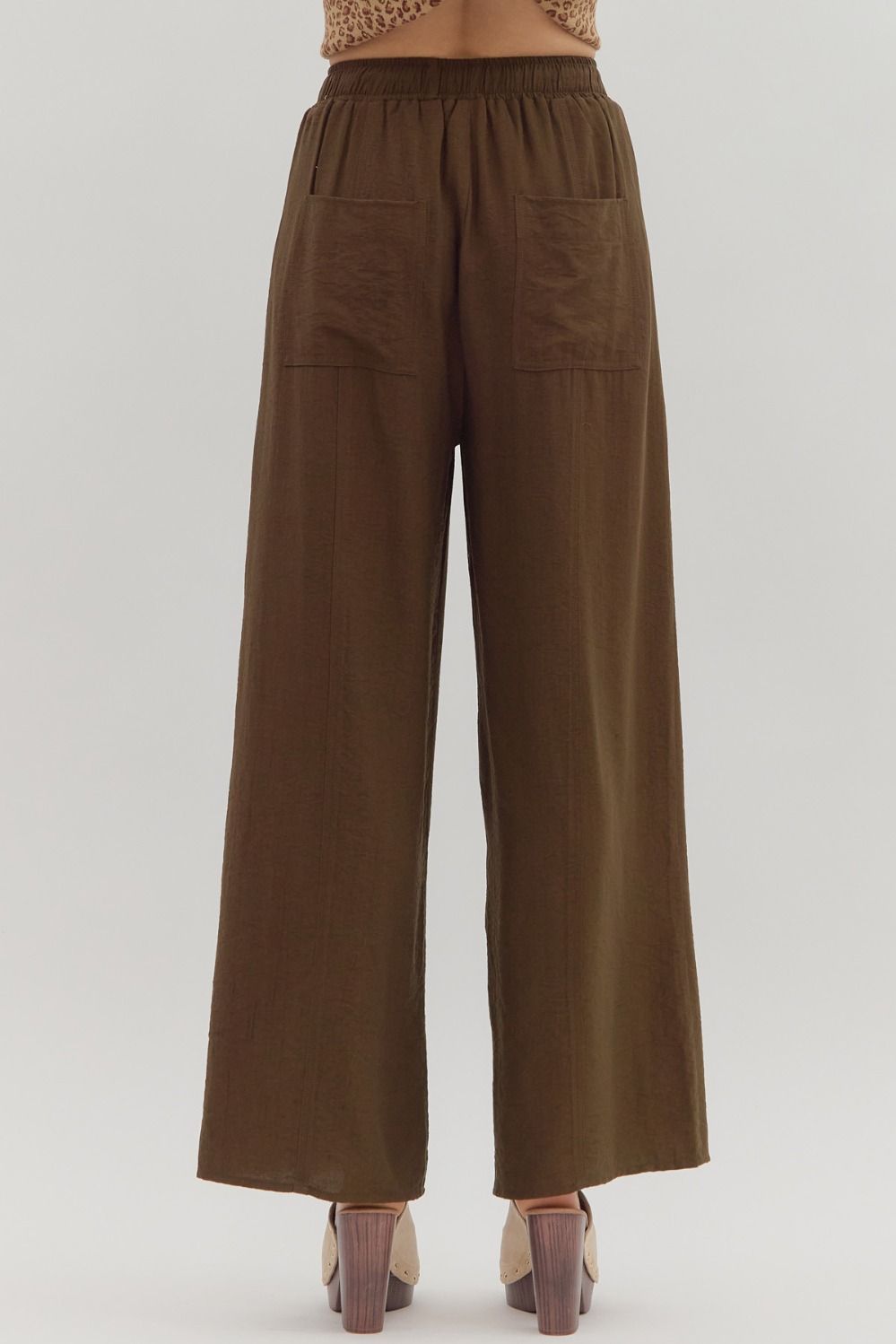Entro Flora Brown Pants  - The Attic Boutique