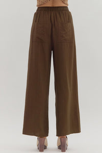 Entro Flora Brown Pants  - The Attic Boutique