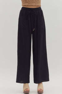 Entro Flora Black Pants  - The Attic Boutique