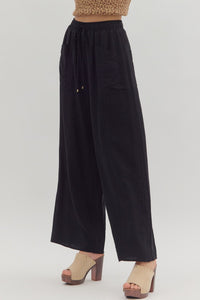 Entro Flora Black Pants  - The Attic Boutique