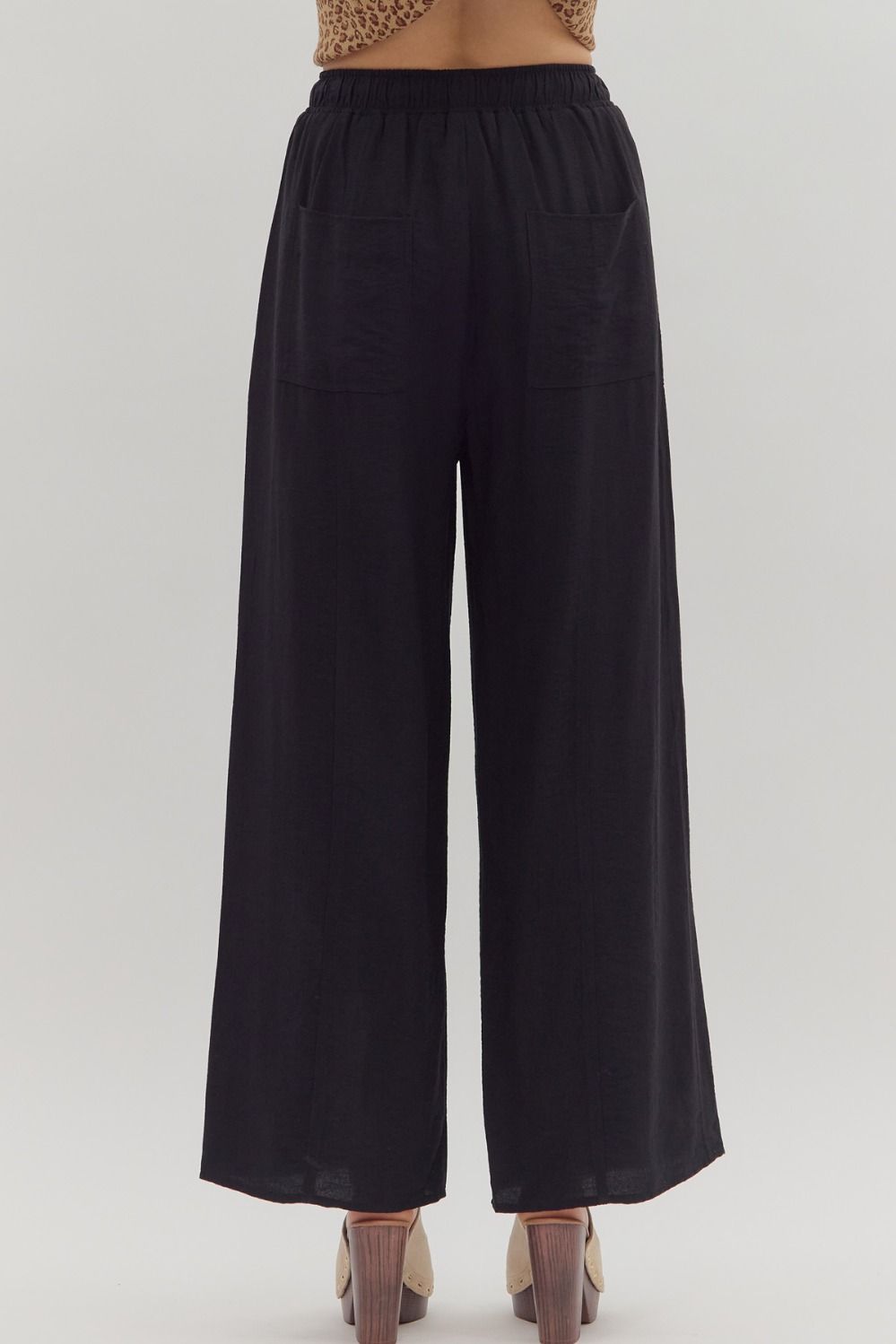 Entro Flora Black Pants  - The Attic Boutique