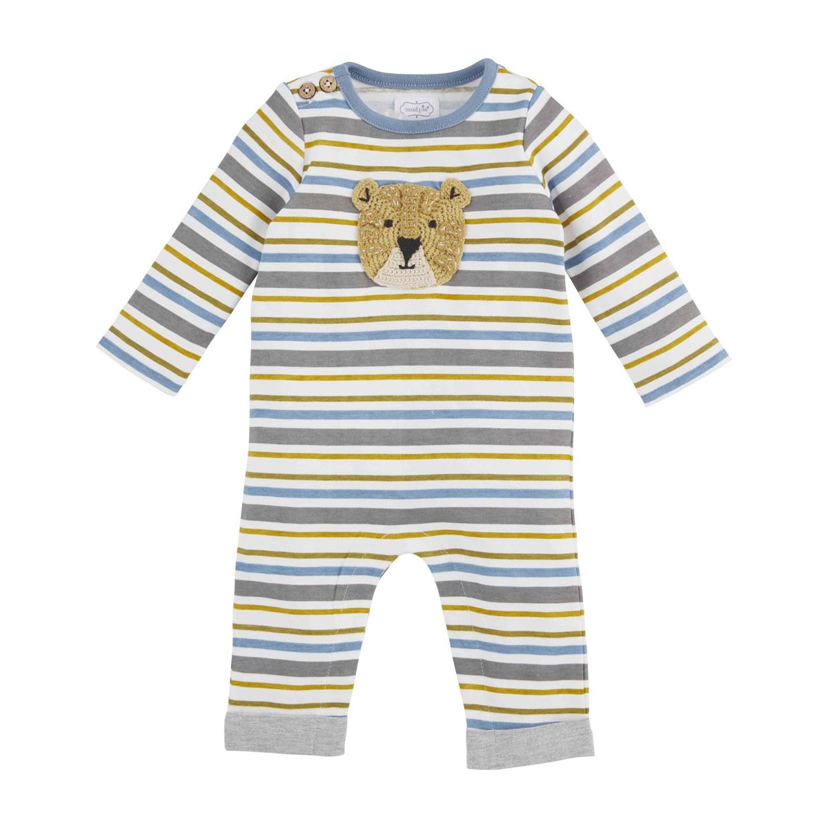 MudPie Crochet Tiger One Piece Baby - The Attic Boutique