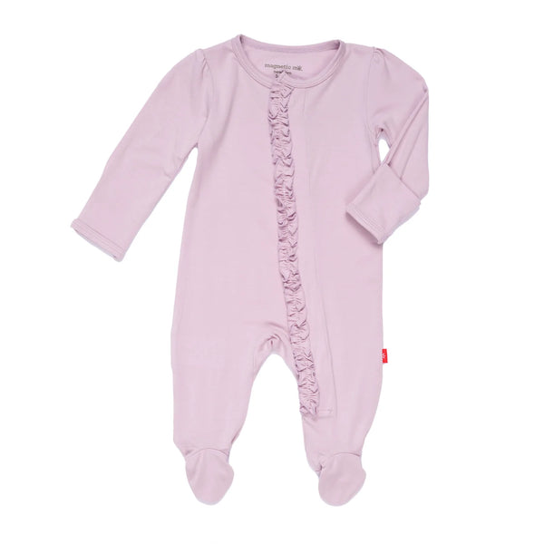 Magnetic Me Iris Ruffle Footie Baby - The Attic Boutique