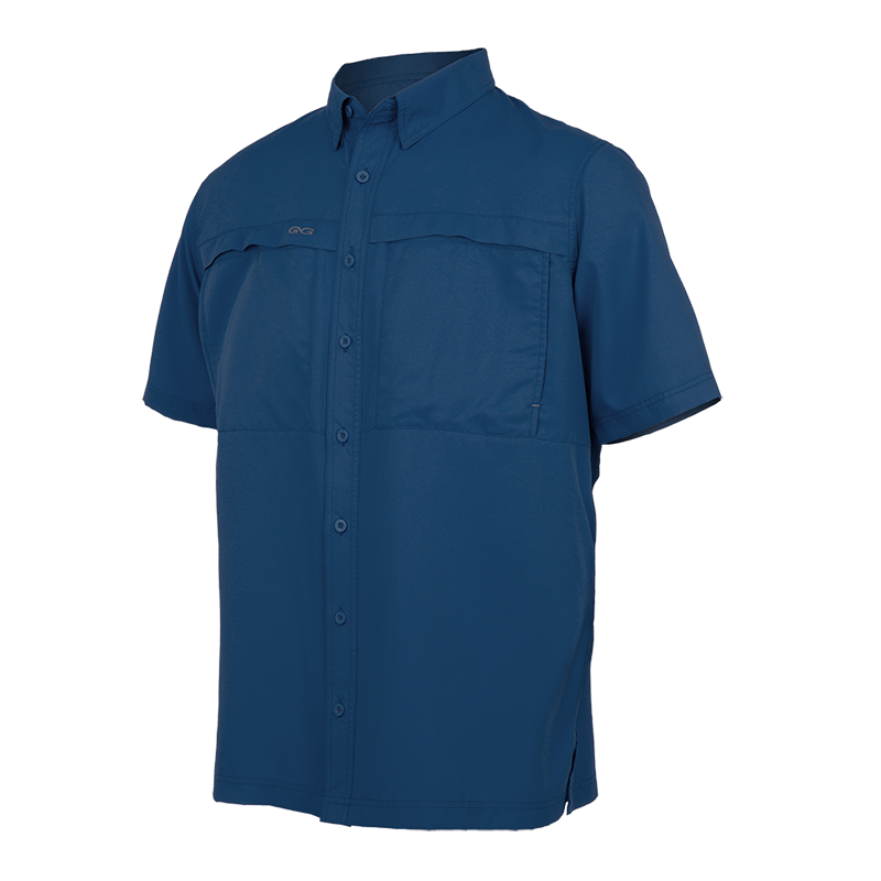 Deep Water Microfiber Button Down - the-attic-boutique-and-gift