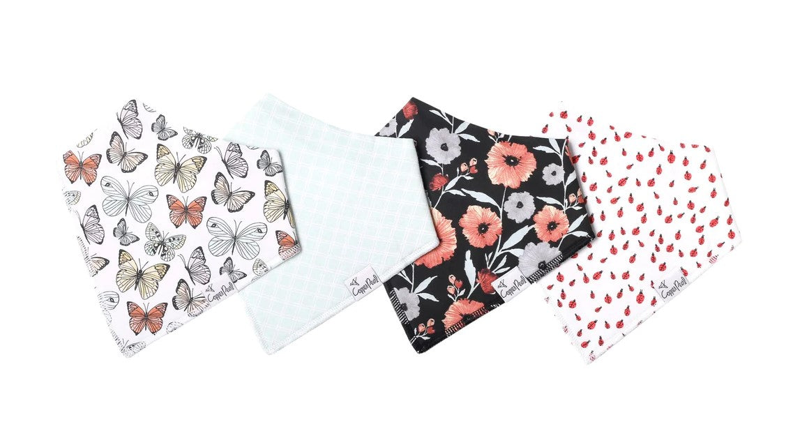 Copper Pearl Dot Baby Bandana Bib Set Bibs - The Attic Boutique