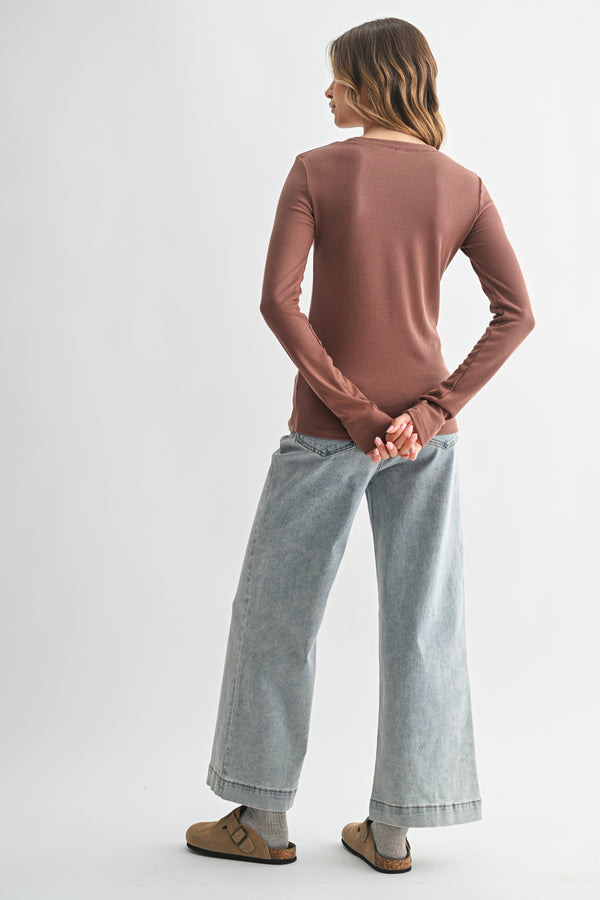 The Attic Boutique Esme Red Bean Knit Top  - The Attic Boutique