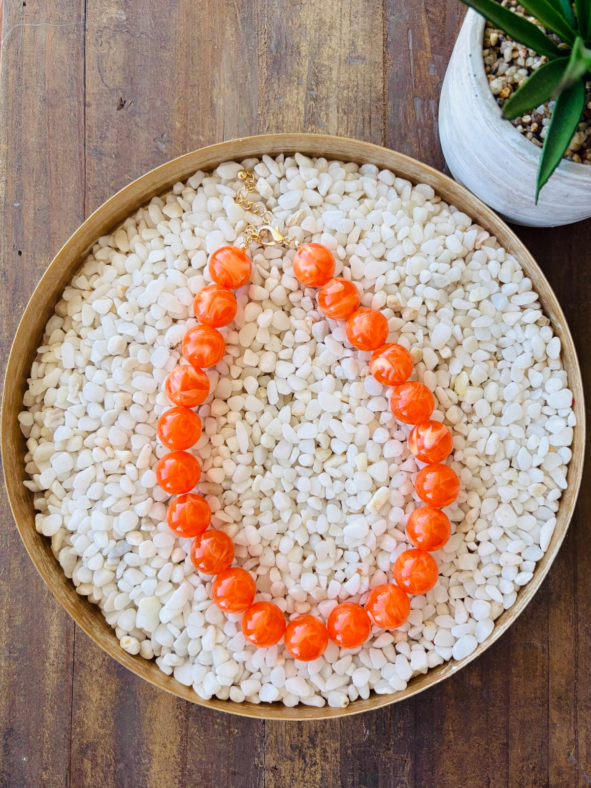 Clemson Beaded Necklace