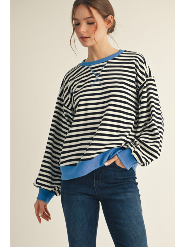 Jodifl Black Stripe Sweatshirt  - The Attic Boutique