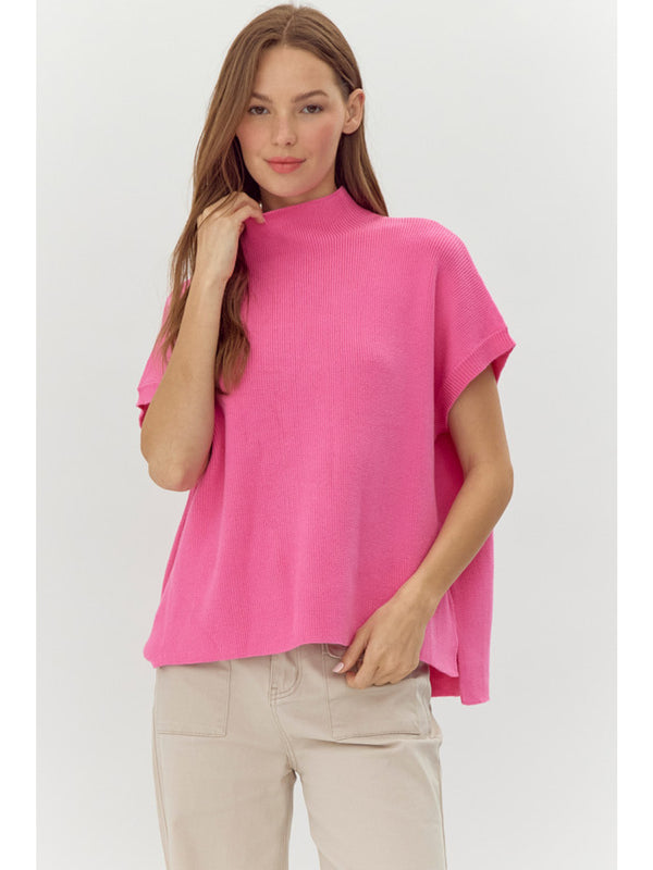 Jodifl Bubble Gum Mock Sweater  - The Attic Boutique