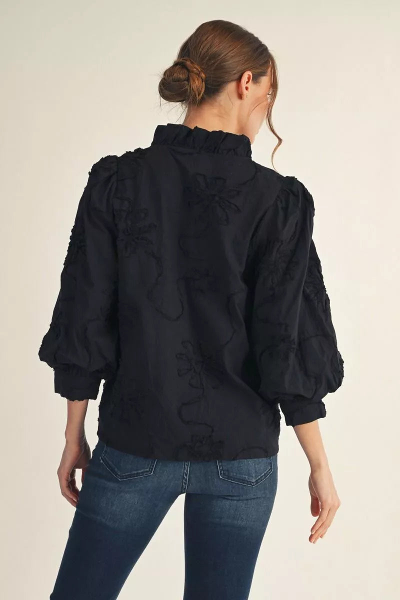 Sienna Black Floral Top