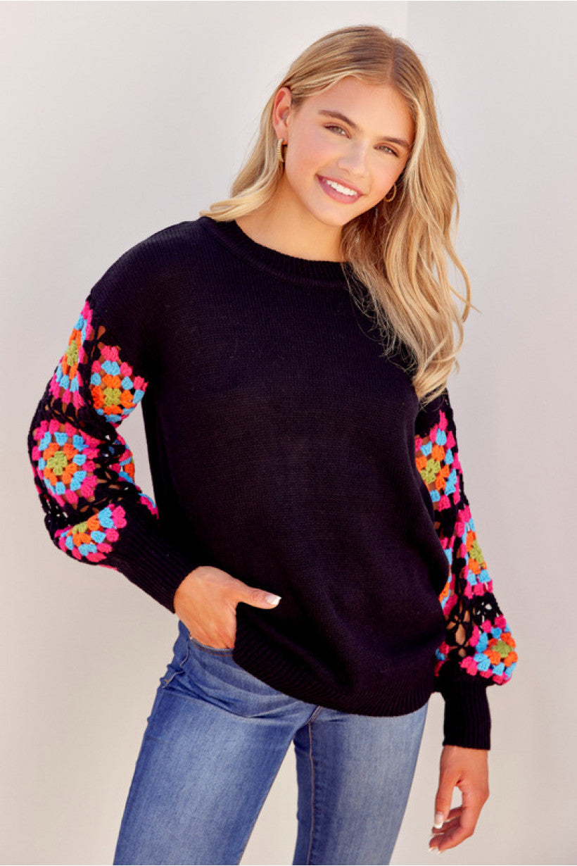 Jodiful Maggie Crochet Sweater Sweater - The Attic Boutique
