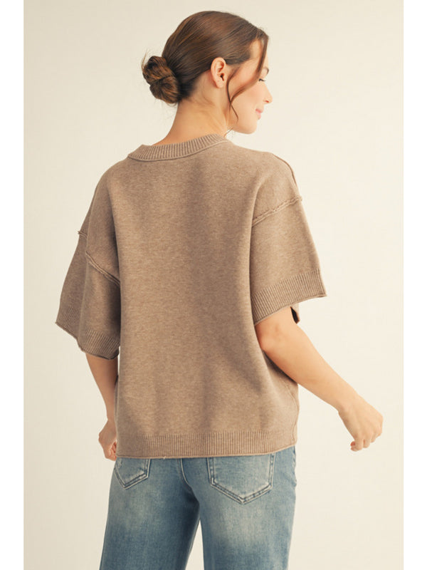 The Attic Boutique Camille Mocha Top (PREORDER)  - The Attic Boutique
