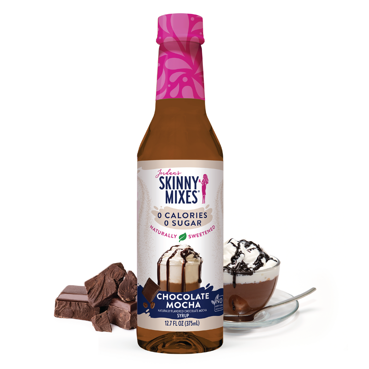 Jordan's Skinny Mixes Naturally Sweetened Chocolate Mocha Syrup - 375ml  - The Attic Boutique