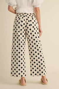 Mia Black Polka Dot Wide Leg Pants